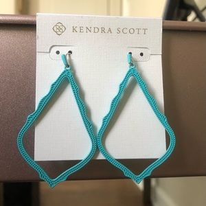 Teal Kendra Scott “Sophia” drop earrings